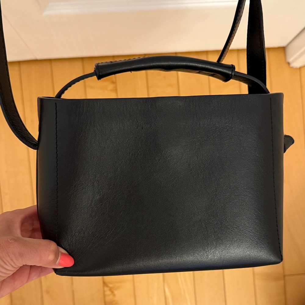 Black Leather Crossbody Bag - Picture 3 of 3
